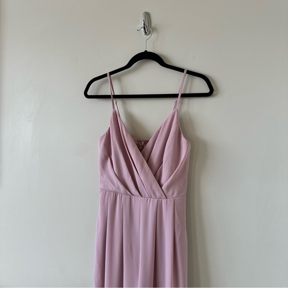 CALL For Me Dusty Lavender Faux Wrap Jumpsuit (Size:Small) - Picture 6 of 14